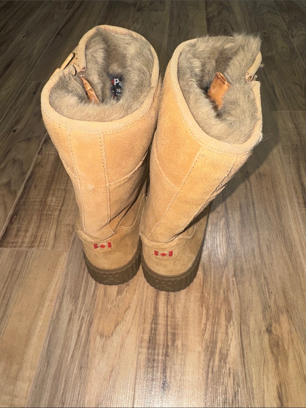Pajar Women's Tan Suede Shearling-Lined Winter Boots. Thick lovely sole